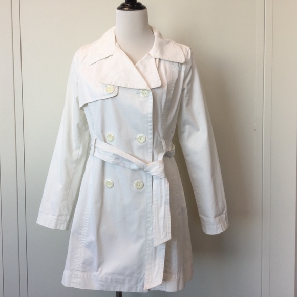 Old Navy Jackets & Blazers - Old Navy White Trench Coat Size Medium